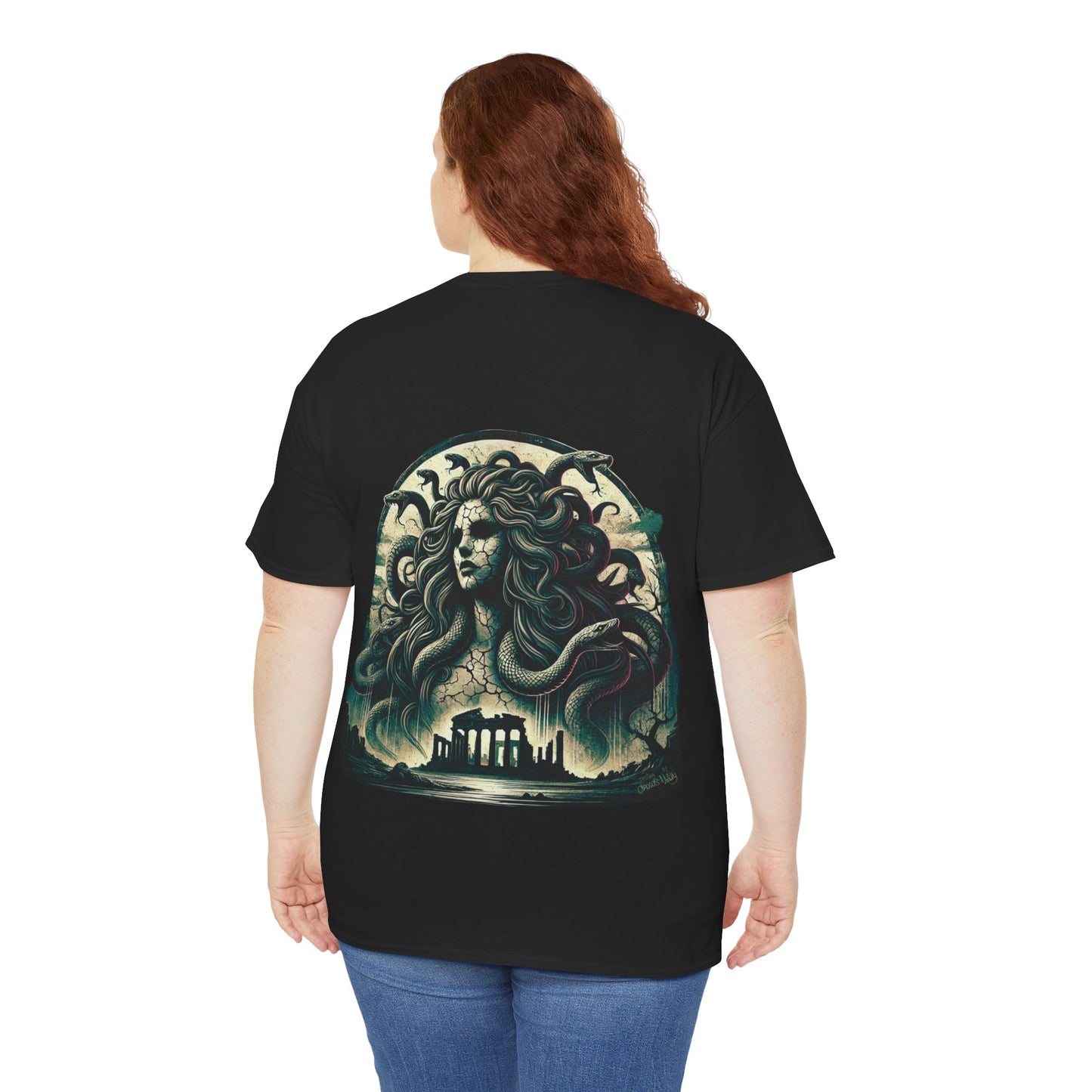 🌀 Camiseta Medusa & El Guerrero Maldito 🏛️