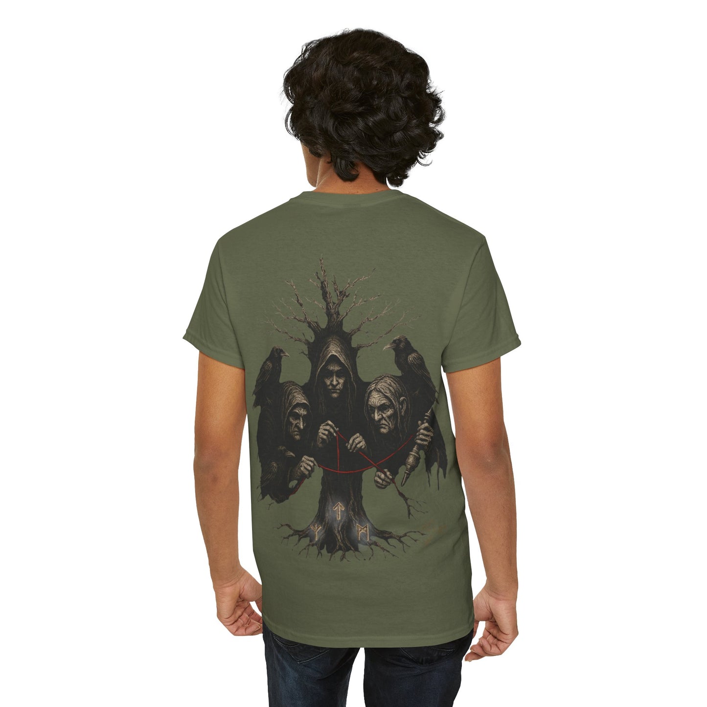 Camiseta hilos del Destino: La Mirada de las Nornas - Camiseta Crow's Valky