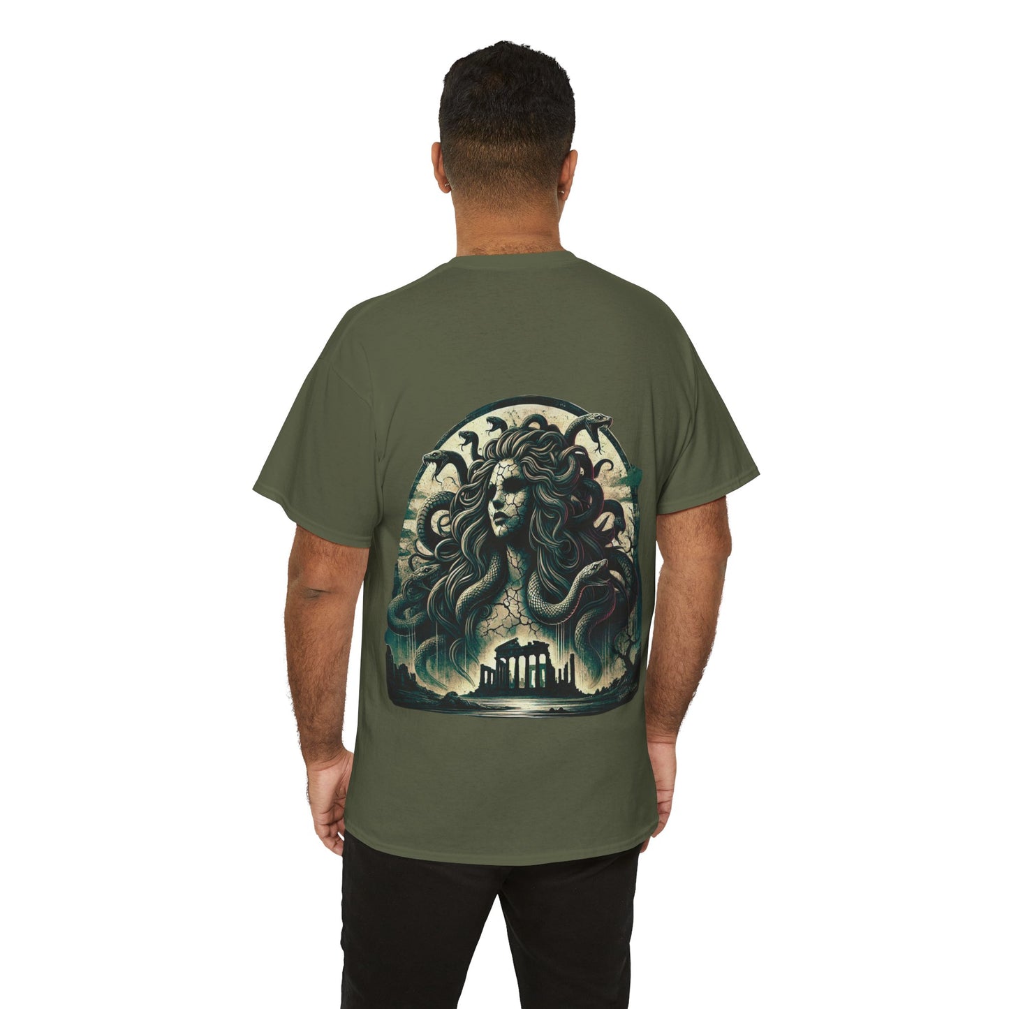 🌀 Camiseta Medusa & El Guerrero Maldito 🏛️