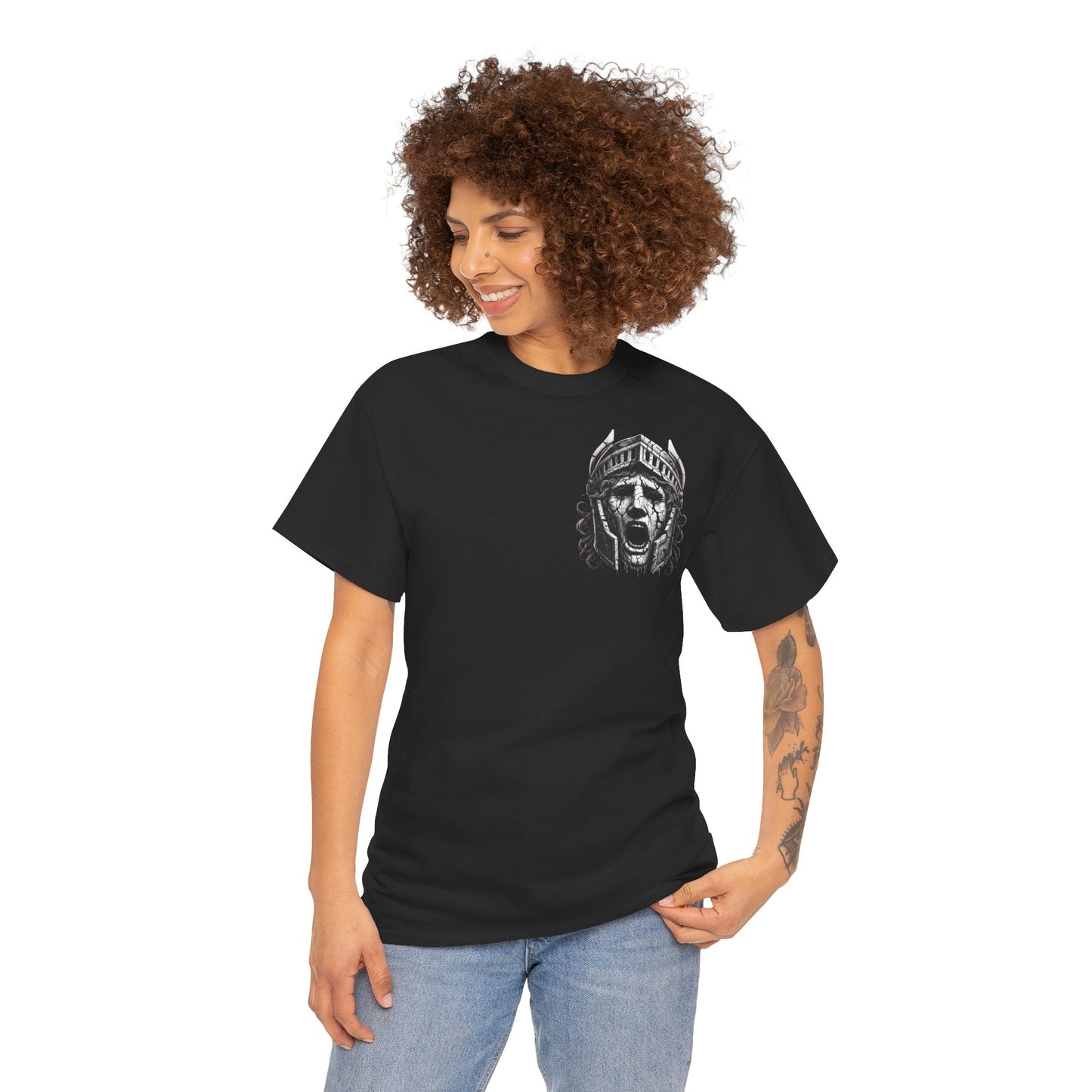 🌀 Camiseta Medusa & El Guerrero Maldito 🏛️