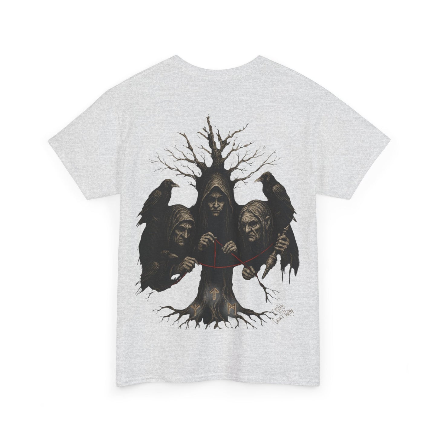 Camiseta hilos del Destino: La Mirada de las Nornas - Camiseta Crow's Valky