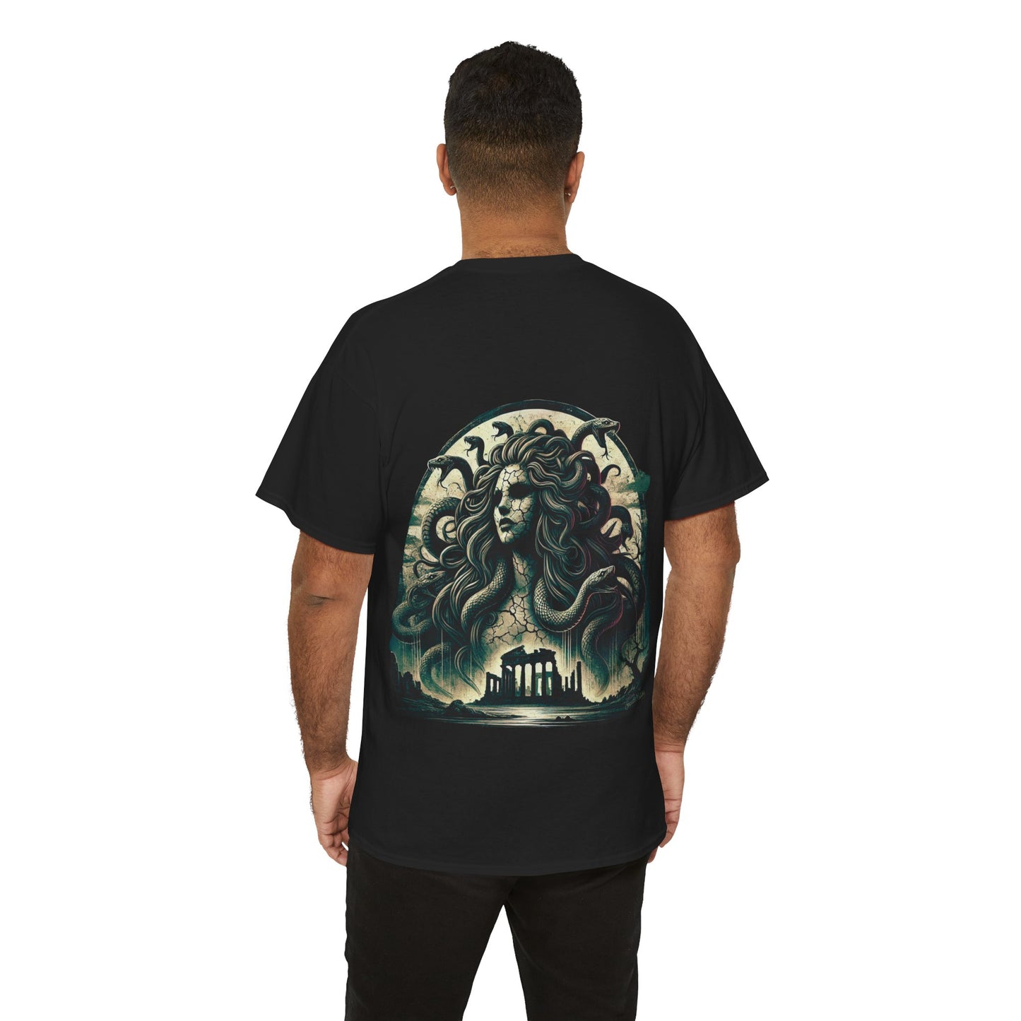 🌀 Camiseta Medusa & El Guerrero Maldito 🏛️
