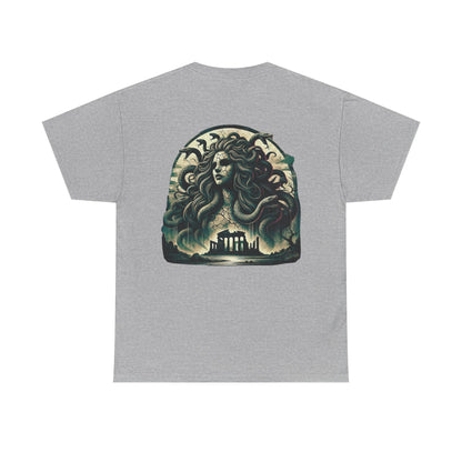 🌀 Camiseta Medusa & El Guerrero Maldito 🏛️