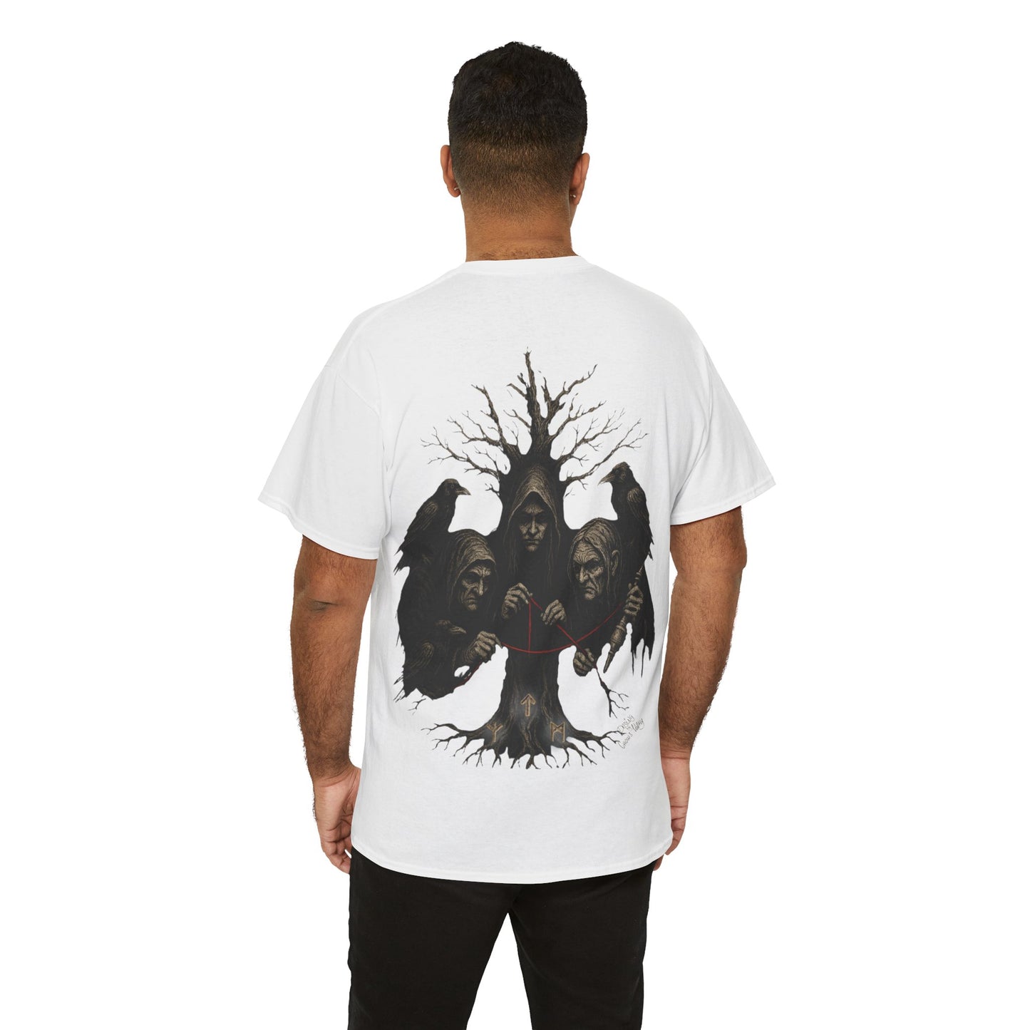 Camiseta hilos del Destino: La Mirada de las Nornas - Camiseta Crow's Valky