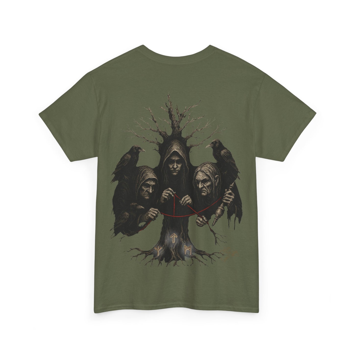 Camiseta hilos del Destino: La Mirada de las Nornas - Camiseta Crow's Valky
