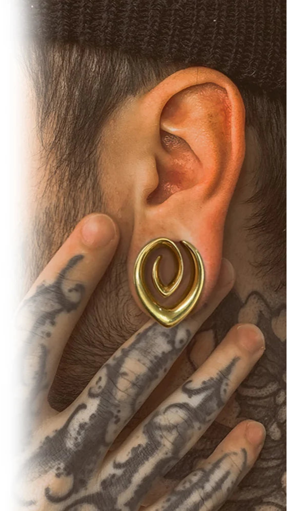 Expansor Espiral de Acero – Diseño Gótico & Elegante